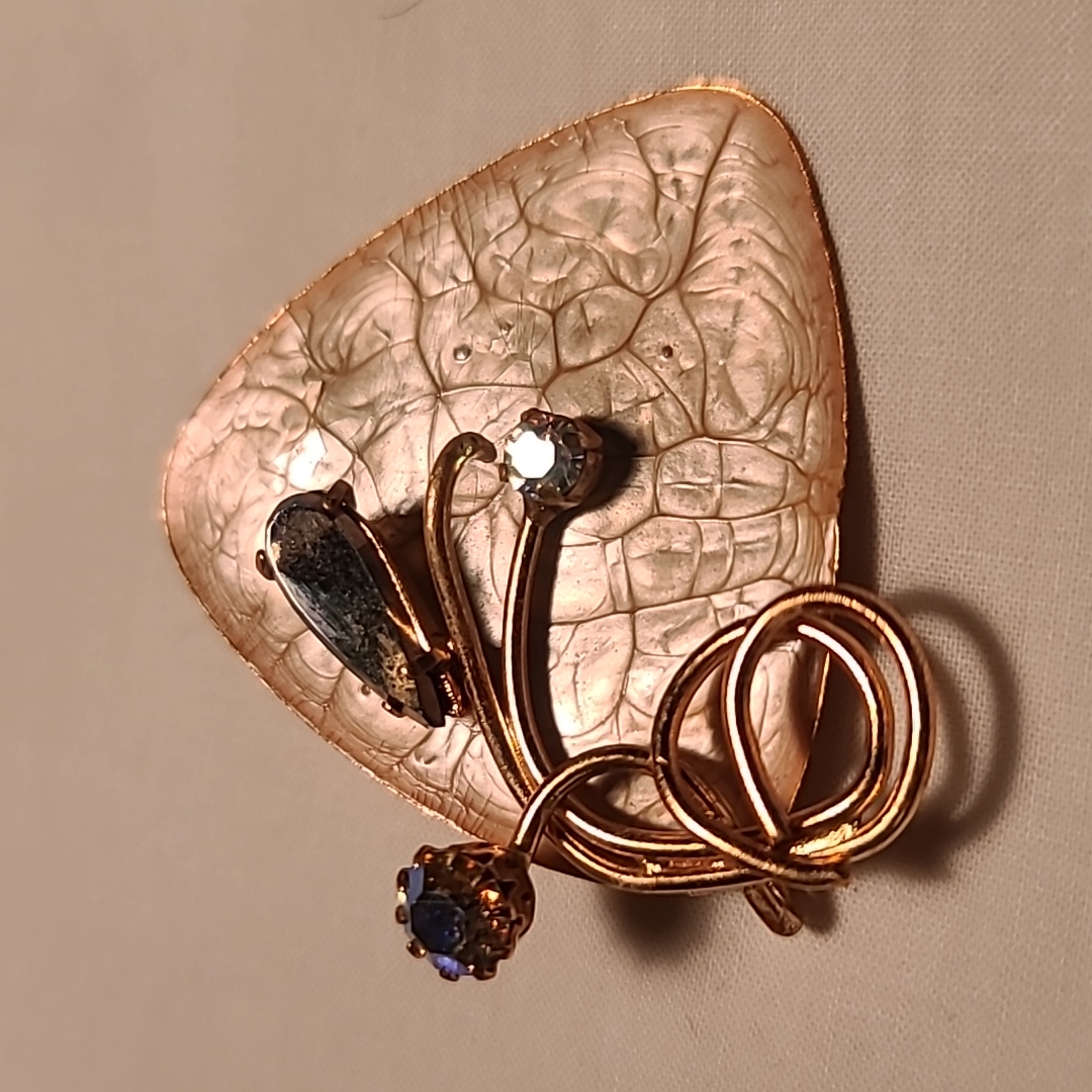 Vintage West Germany Asymmetrical Rhinestone Brooch & Pendant